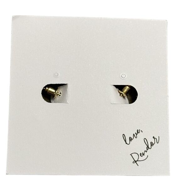 Rendor NEW Victoria Earrings In 14kt White Gold Plated MSRP $95 - Picture 2 of 3